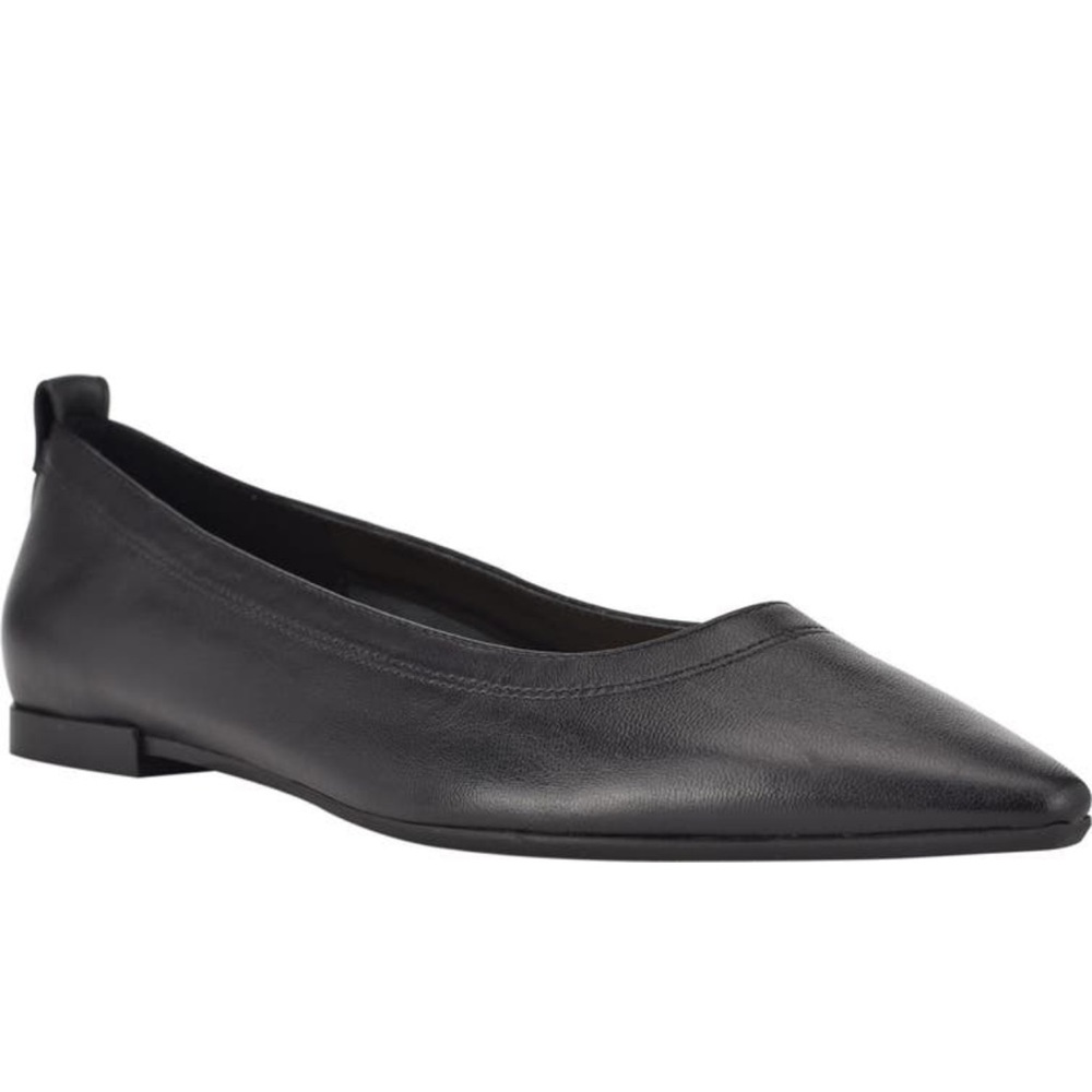 Nine West Black leather pointed toe flats - Lightly used